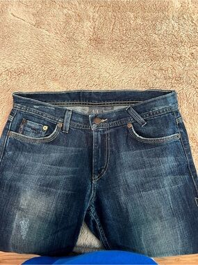 Armani Exchange Women's Dark Blue Boot Cut Jeans